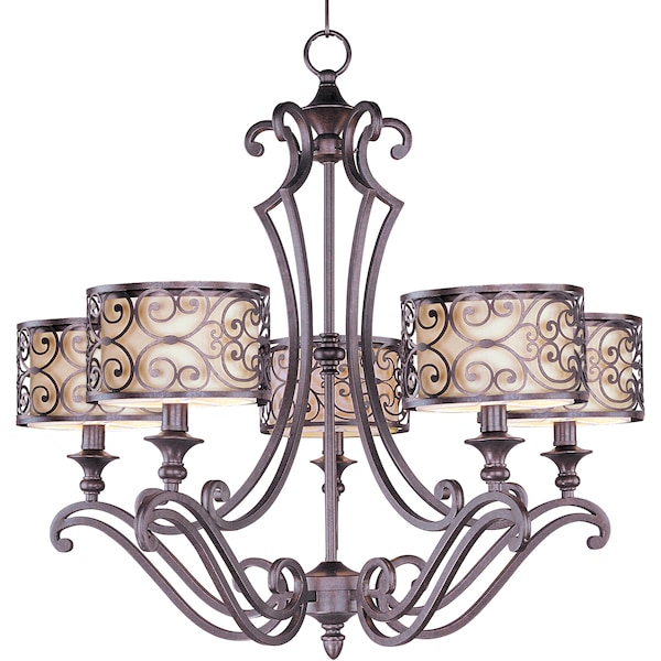 Maxim Lighting Mondrian 5-Light 28" Wide Umber Bronze Chandelier 21155WHUB - main
